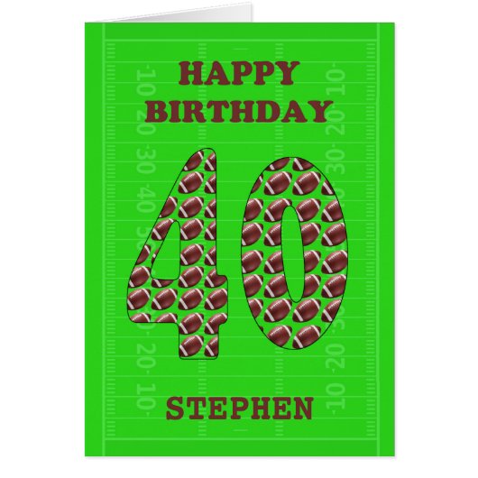 名前を追加40th Birthday Football (正面)