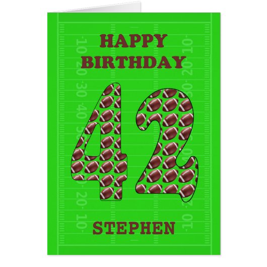 名前を追加42番目の誕生日フットボール (正面)