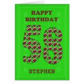 名前を追加58番目の誕生日フットボール (正面)