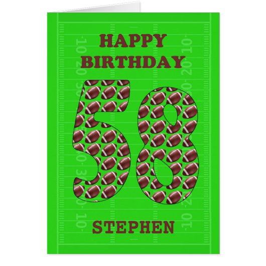 名前を追加58番目の誕生日フットボール (正面)