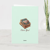 名前を追加,よくまとめ書るグリーンバレンタインデー カード (裏面)