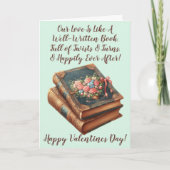 名前を追加,よくまとめ書るグリーンバレンタインデー カード (正面)