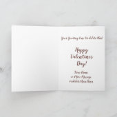 名前を追加,よくまとめ書るグリーンバレンタインデー カード (内部)