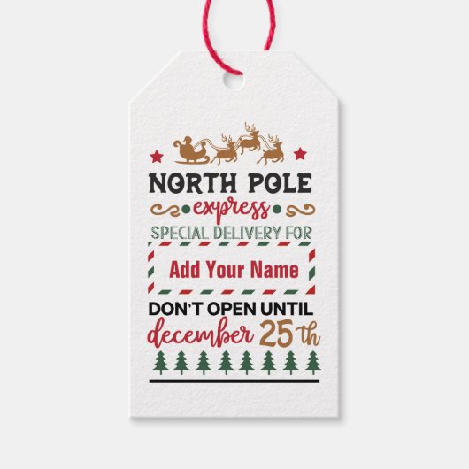 名前を追加 - ギフトタグ (正面)