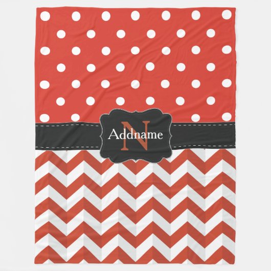 名前を追加 フリースブランケット (正面)