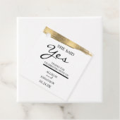 名前を追加 彼女はイエスと言った ゴールドグリッター婚約 フェイバータグ (インサイチュ)