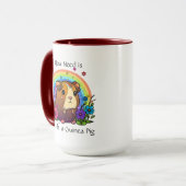 名前を追加，文字あなたが必要とするすべては愛とモルモット マグカップ (正面左)