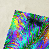 名前を追加、海藻の緑の黄色のアクア渦巻き ビーチタオル (インサイチュ)