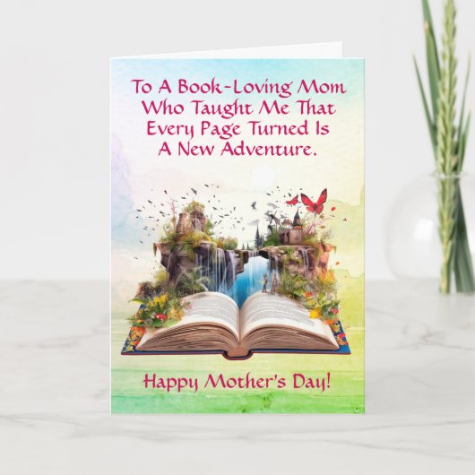 名前を追加，私を愛する本の母に教えする カード (正面)