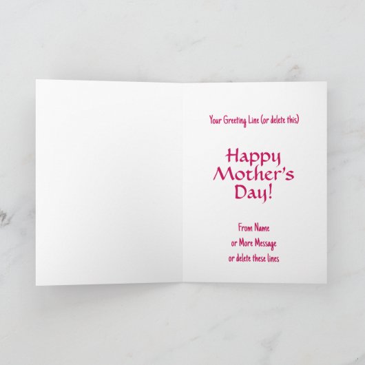 名前を追加,私を愛する本の母に教えする カード (内部)