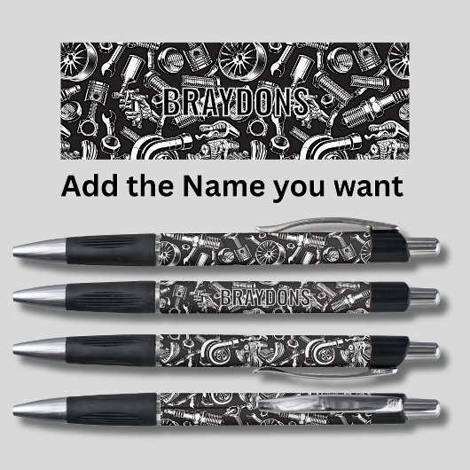 名前を追加、自動車部品、整備士 ボールペン