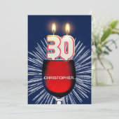 名前を追加, 30歳の誕生日パーティー招待状, ワイン 招待状 (スタンド正面)