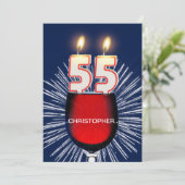 名前を追加, 55歳の誕生日パーティー招待状, ワイン 招待状 (スタンド正面)