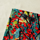 名前を追加Acrylic Textured 絵を描フローラ絵を描s ビーチタオル (インサイチュ)