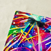 名前を追加Bright Fireworks、水彩絵画色 ビーチタオル (インサイチュ)