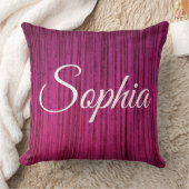 名前を追加Bright Pink velvetテクスチャプリント クッション (ブランケット)