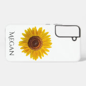 名前を追加Bright Yellow Sunflower Samsung Case Galaxyケース (裏面横)