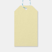 名前を追加Brown Hair Mermaid Mauve on Creamパーティー ギフトタグ (裏面)