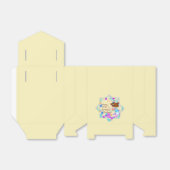 名前を追加Brown Hair Mermaid Mauve on Creamパーティー フェイバーボックス (折り畳みなし)