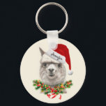 名前を追加Christmas Santa Llama Keychain キーホルダー<br><div class="desc">クリスマスラマキーチェーン</div>