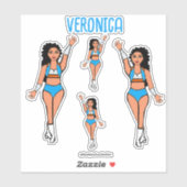 名前を追加Dancer Stickers Light Blue / Orange #2 シール (シート)