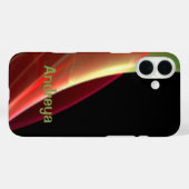 名前を追加Dreamy Green Red抽象芸術スイープ Case-Mate iPhoneケース (裏面 (横))