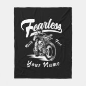 名前を追加Fearless野生のオートバイ フリースブランケット (正面)