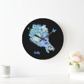 名前を追加Flower Fairy clock, bluebulk ガーリー かわいらし ラージ壁時計 (ホーム)