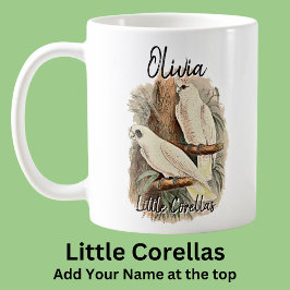 名前を追加Little Corlas Australian Bird Animal コーヒーマグカップ