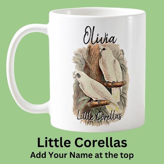 名前を追加Little Corlas Australian Bird Animal コーヒーマグカップ