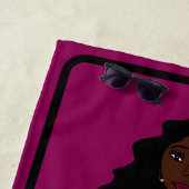 名前を追加Majorette/ダンサービーチタオル(明るい赤紫色) 2 ビーチタオル (インサイチュ)