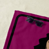 名前を追加Majorette/ダンサービーチタオル(明るい赤紫色) 3 ビーチタオル (インサイチュ)