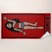 名前を追加Majorette/ダンサービーチタオル（赤） 3 ビーチタオル (正面)