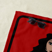 名前を追加Majorette/ダンサービーチタオル（赤） 3 ビーチタオル (インサイチュ)