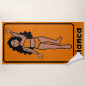 名前を追加Majorette/ダンサービーチタオル(金ゴールド) 3 ビーチタオル (正面)