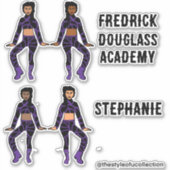 名前を追加Majorette / Dancerスタンプ紫スワール シール (正面)