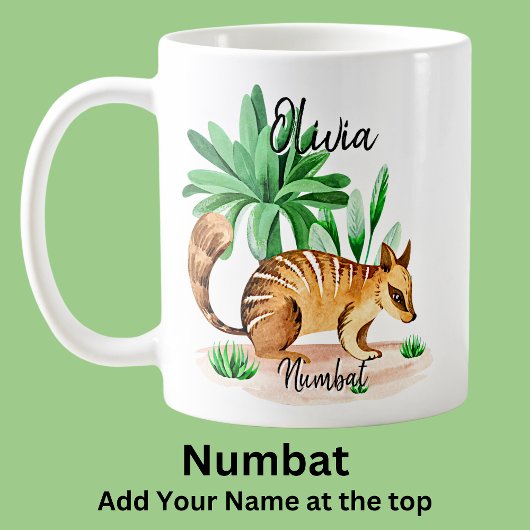 名前を追加Numbat Australian Animal コーヒーマグカップ