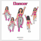 名前を追加Pink Silver Dancer #2 シール (シート)