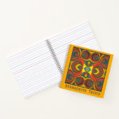 名前を追加Red Yellow Orange Owlパターインスパイアン ノートブック (内部)