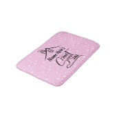 名前を追加Shed甘い流しピンクホワイトフローラ バスマット (アングル)