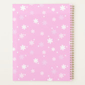 名前を追加Shed甘い流しピンクホワイトフローラ プランナー手帳 (裏面)