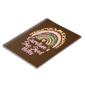 名前を追加Shed Leopard Print Pink Rainbowハート ノートブック (左側)
