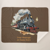 名前を追加Steam Train Engineのファンタジー絵を描の大 シェルパブランケット (正面(横))