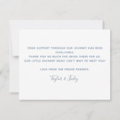 名前を追加Thank You Boy Birth Announcement Card (裏面)