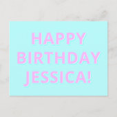 名前を選んでカスタマイズできるテキストお誕生日おめでとう ポストカード (正面)