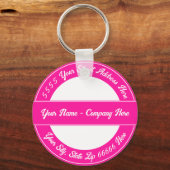 名前アドレスカスタムフォントと色キーチェーン キーホルダー (正面)