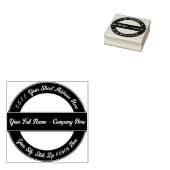 名前アドレスパーソナライズされたラウンドラバースタンプ ラバースタンプ (押印)