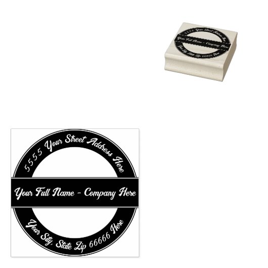 名前アドレスパーソナライズされたラウンドラバースタンプ ラバースタンプ (押印)