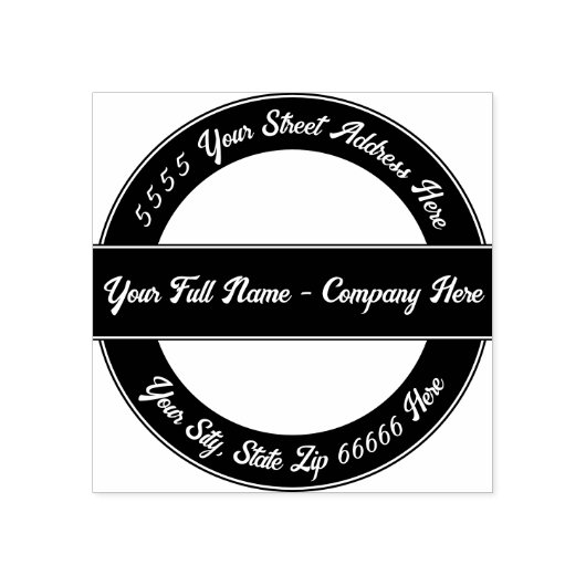 名前アドレスパーソナライズされたラウンドラバースタンプ ラバースタンプ (インプリント)