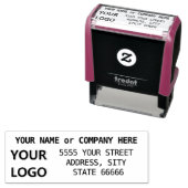 名前アドレスロゴスタンプ – カスタムフォント/色 セルフインキングスタンプ (インサイチュ)